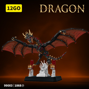 12GO 99003 Dragon de guerre ailé à thème de bataille, ensemble de blocs de construction MOC, grandes briques de monstres, jouet de puzzle, cadeau de Noël - Product Image 2