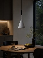 Lampe suspendue conique en ciment de style industriel, luminaire suspendu Wabi Sabi pour salon, hall d'hôtel, décoration intérieure, lustre