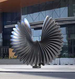 Escultura de Jardín de Acero Inoxidable Pulido de Gran Tamaño, Arte Moderno, Decoración de Exterior, Estatua - Product Image 1