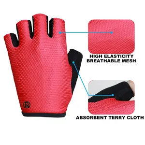 Top Selling Full Palm Protection Half Finger Bike Bicycle Gloves Shock-Absorbing Fingerless Men Women SBR Gel Pad Cycling Gloves
