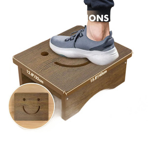 Cross-border wooden step <b>stool</b>, office footstool, bedside ottoman, <b>sofa</b> <b>stool</b>, table cushion, solid wood bathroom <b>stool</b> - Product Image 4
