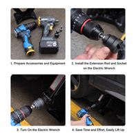 Cric électrique robuste et jeu de clés à chocs, kit d'outils de réparation automobile portable pour la maison et les urgences routières ANDUUK