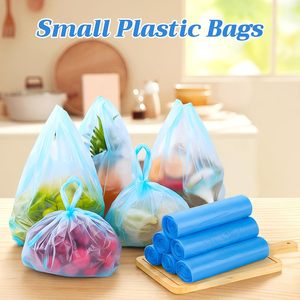 ถุงเสื้อยืดสีน้ำเงินขนาดเล็ก ถุงช้อปปิ้งพลาสติกแบบมีหูหิ้ว สำหรับธุรกิจขนาดเล็ก ร้านค้าปลีก ร้านขายของชำ สินค้าทั่วไป - Product Image 6