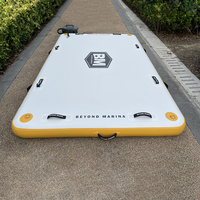 Matelas de plage gonflable personnalisé pour sports aquatiques, station d'accueil flottante gonflable