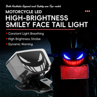 Feu arrière de moto 12V RGB intégré Devil Eye, clignotant de freinage, feu de signalisation et d'avertissement