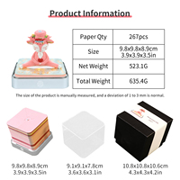 Lampe tactile de bureau Dream Scene, motif Élan méditant, 2027, avec bloc-notes panoramique et bloc-notes en papier découpé motif Cerf rose, pour cadeau de fêtes