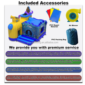 <span class=keywords><strong>Castillo</strong></span> Inflable Comercial con Temática Oceánica, <span class=keywords><strong>Castillo</strong></span> Submarino Inflable para Fiestas Infantiles en el Patio Trasero, con Tobogán - Product Image 4