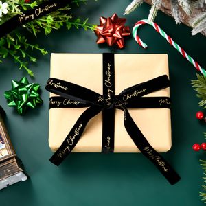Custom <b>Gold</b> Foil 3d Embossed Printed Gift Polyester Satin <b>Ribbon</b> with Logo Gift Packaging <b>Ribbon</b> Embossed logo <b>Ribbon</b> - Product Image 2
