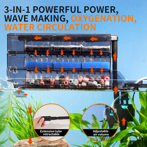 Filtro Esterno Rettangolare 3 in 1 <span class=keywords><strong>di</strong></span> Alta Qualità per <span class=keywords><strong>Acquario</strong></span>, Silenzioso con Ciclo d'Acqua, da Appendere - Product Image 6
