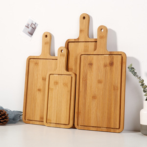 Plateaux de service en bambou rectangulaires 32x13mm 38x18mm 40x20mm 45x16mm pour pizza, pain, ailes de poulet, frites, steak, cuisine occidentale - Product Image 2