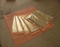 Feuilles d'or 16x16cm 10000 pièces/paquet pour meubles, cadre doré, décoration de plafond, feuille d'or plaquée