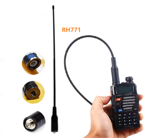 เสาอากาศวิทยุสื่อสารแบบมือถือ TGarmins-Alpha-100 ขนาด 38 ซม. 15 นิ้ว RH771 Diamonds Flexible 144/430MHz 151-154MHz 27MHz - Product Image 1