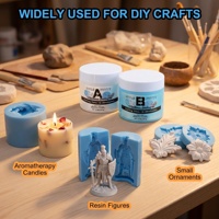 TIMESRUI Kit de moulage en silicone à prise rapide, mastic non toxique, résistant et flexible pour moules, résine, fabrication de moules à savon
