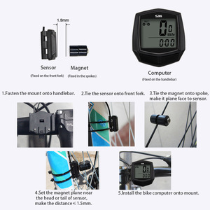 Velocímetro con Cable para Bicicleta, Ordenador de Bicicleta LCD Impermeable con Bluetooth, Odómetro de Ciclismo, Soporte para Accesorios de Exterior - Product Image 4