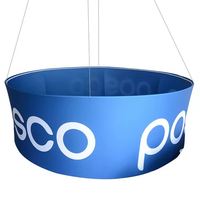 Bannière publicitaire personnalisée en tissu pour plafond, bannière suspendue carrée, bannière suspendue en hauteur