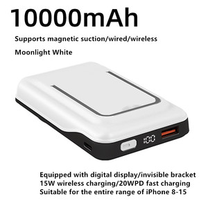 PD 22,5 W Banco de energía inalámbrico magnético rápido QC Powerbank portátil Batería <span class=keywords><strong>externa</strong></span> para <span class=keywords><strong>iPhone</strong></span> Energía transparente - Product Image 5