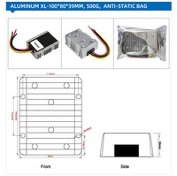 Convertisseur abaisseur de tension CC 24V vers 12V 30A 35A 40A 50A haute puissance pour voiture, audio, éclairage LED, camion, panneaux solaires