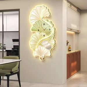 Vente directe d'usine d'horloges murales LED en acrylique, nature morte, <span class=keywords><strong>aquarelle</strong></span>, pour l'art mural décoratif - Product Image 3