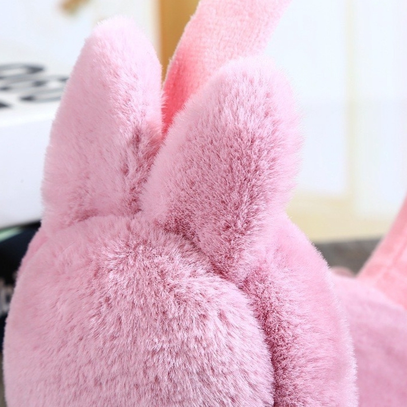 Womens so soft Bunny Faux Fur Earmuffs Ear Muffs winter warm gifts holiday Movable Rabbit Ears Ear Muffs for Women, Cute Plush Winter  main image 4