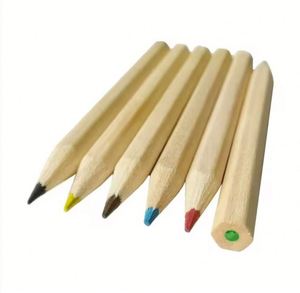 Crayons de couleur miniatures en bois naturel pour enfants de 3,5 pouces - Product Image 3