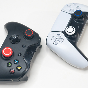 Poignée pour manette PS4 PS5 Xbox One <span class=keywords><strong>Wii</strong></span> U <span class=keywords><strong>Switch</strong></span> Pro, joystick analogique, couvre-bouton, anneau bicolore - Product Image 3