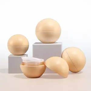 Sphere Shape Cream Cosmetic Frosted Cream Jar Beige Ice Jar For Cream 30g Empty Cosmetic Packaging Cosmetic Containers