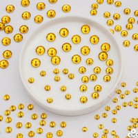 Perles de strass brillantes en résine époxy topaze claire de 5 mm, à dos plat, trou central, à coudre, pour la fabrication de colliers en Y et fournitures de bijoux
