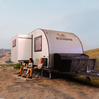 Caravane de camping-car sur route Overland de 19 pieds avec grand espace canapé