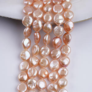 Collar de Perlas Barrocas Rosadas de Agua Dulce Naturales de Zhuji, 11-13 mm, Perlas Sueltas Blancas para Hacer Joyas, Venta al por Mayor - Product Image 2