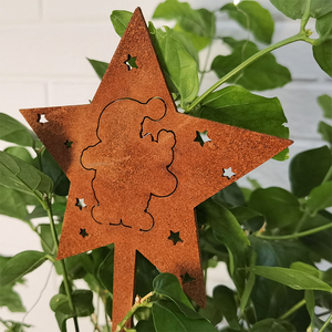 Petites étoiles à cinq branches en acier Art artisanat jardin extérieur Corten acier décoration maison ornement artisanat - Product Image 3