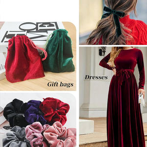 Tela de terciopelo elástico 95% poliéster 5% <span class=keywords><strong>Spandex</strong></span> tela de terciopelo para costura DIY, tapicería, ropa, disfraz, artesanía - Product Image 4