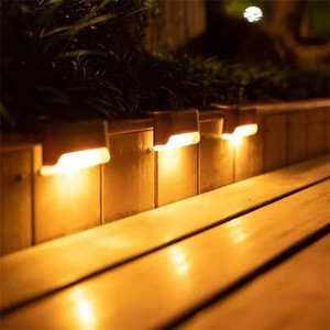 Lumière de marche extérieure encastrée à Led à couleur changeante, <span class=keywords><strong>lampe</strong></span> d'angle étanche Ip65, lumière <span class=keywords><strong>solaire</strong></span> d'escalier d'escalier - Product Image 5