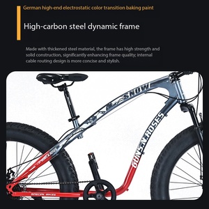 <span class=keywords><strong>Bicicleta</strong></span> Todoterreno para Adultos con Horquilla Delantera con Resorte de Aceite Bloqueable, Múltiples Opciones de Velocidad, <span class=keywords><strong>Bicicleta</strong></span> para Nieve y Playa para Terrenos Irregulares - Product Image 1