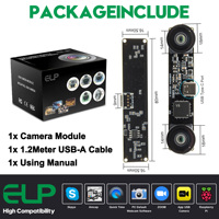 210fps 120fps Kamera Stereo 3D Global Shutter Monokrom 2560x800 Webcam Full HD 2MP Kecepatan Tinggi Kamera USB Lensa Ganda Sinkron