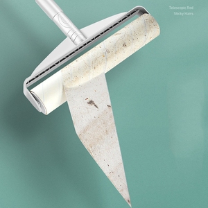 Long Handle Sticky <b>Mop</b> Lint Rollers Floor Carpet Fuzz <b>Cleaning</b> <b>Mop</b> Dust Removal Roller Pet Hair Lint Remover - Product Image 3
