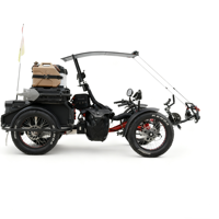 Quadricycle électrique à pédales TrikExplor E-Truck 4WD |   Véhicule utilitaire tout-terrain pour le transport de marchandises et de passagers |   Quadricycle à traction intégrale longue portée de 130 km
