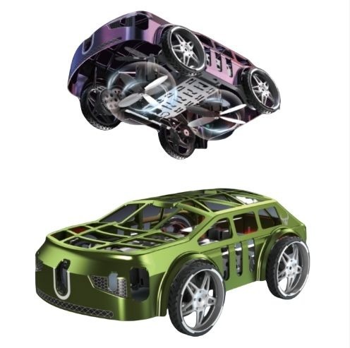 EPT Remote Control Flying Car 2 in 1 Air-Ground Flying Car 2.4GHz RC Drone Headless Mode With Light Electric RC Vehicle Toys
