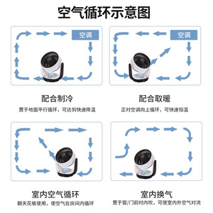 Smart Desk Air Circulation <b>Fan</b> 8 Inch Remote Control Quiet Operation Household Electric <b>Fan</b> With Shaking <b>Head</b> And Timing - Product Image 4