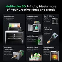 Imprimante 3D K2 Plus Combo haute vitesse 600 mm/s avec nivellement automatique, double caméra IA, impression multicolore pour laboratoires et industries, métal 70.4