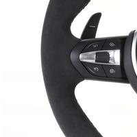 Volant sport entièrement recouvert de cuir personnalisable avec poignée de 35 mm pour kits de modification de voiture E46 M3 4 M5 M6