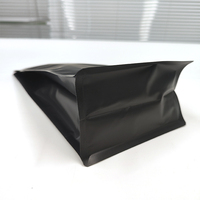 Sac à café en papier kraft avec fermeture éclair, fond carré refermable, imprimé sur mesure, avec valve