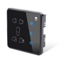 Interrupteur tactile intelligent Tuya/Zigbee US EU et UK, prise murale Wifi multifonction pour maison intelligente