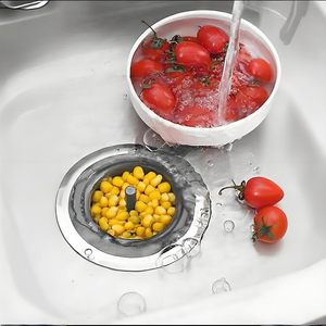 Ustensiles de cuisine : Panier égouttoir pliable en silicone pour évier, filtre anti-bouchon en maille, couvercle de vidange, passoire compatible lave-vaisselle - Product Image 4