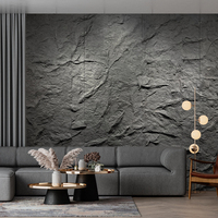 Panneau mural 3D léger en pierre de roche polyuréthane de montagne Panneaux muraux extérieurs en faux placage de pierre de roche PU