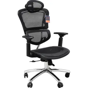 Chaise de président de bureau Chaise longue ergonomique noire à dossier haut Chaise de bureau de direction