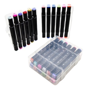 Rotuladores oleosos de alcohol de doble cabeza populares, 12 en caja, marcadores de diseño arquitectónico pintados a mano, marcadores de dibujo para estudiantes - Product Image 1