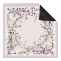 Reproduction d'un tapis de mahjong en velours cristal de style cubain, avec une tête de léopard et des fleurs de lotus rouges, portable et pliable