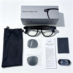 CY01 8MP <b>Camera</b> 1080P Video HIFI Sound Smart <b>Glasses</b> AI Assistant Real-time Translation ENC Noise Reduction IPX-4 Waterproof - Product Image 1