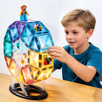 Juguetes Educativos Montessori Personalizados, Bloques de Construcción Magnéticos, Juego de Construcción de 100 Piezas, Fichas Magnéticas para Niños, Regalos de Navidad