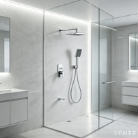 Ensemble de mitigeur de douche encastré en laiton massif, 3 fonctions, robinet de douche mural avec certifications internationales complètes